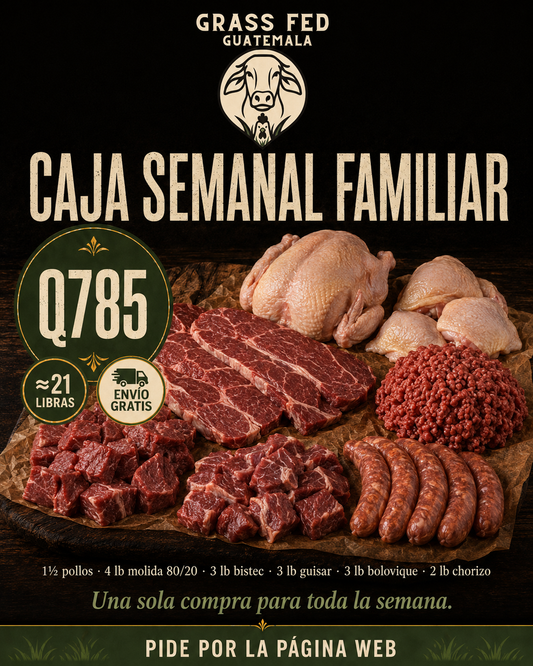 Colección Semanal Familiar — Grass-Fed + Envío Gratis (≈21 lb)